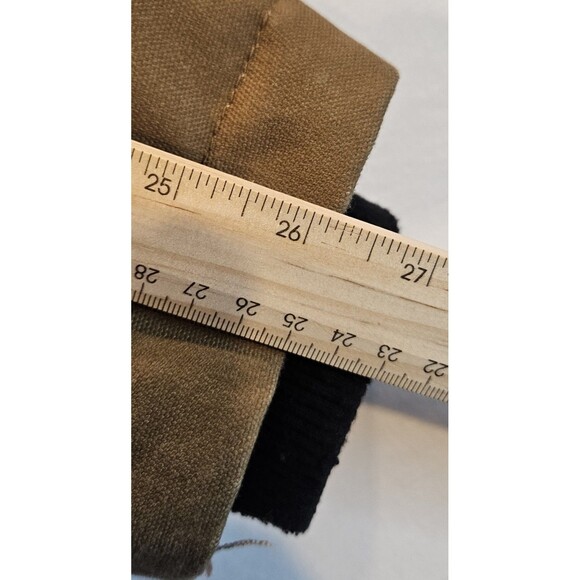 H&M Mens Parka Jacket XL Hooded Winter Coat Brown Faux Fur Lined Heavy Warm - Picture 10 of 13